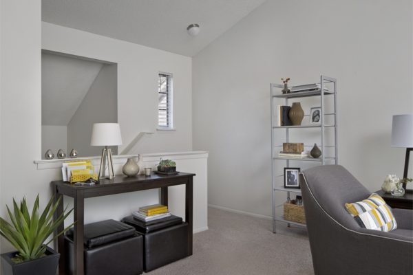 Living Room with stairs