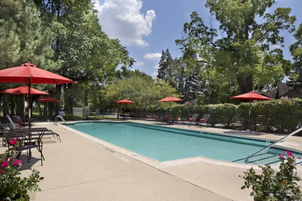Resident Pool with lounge chairs