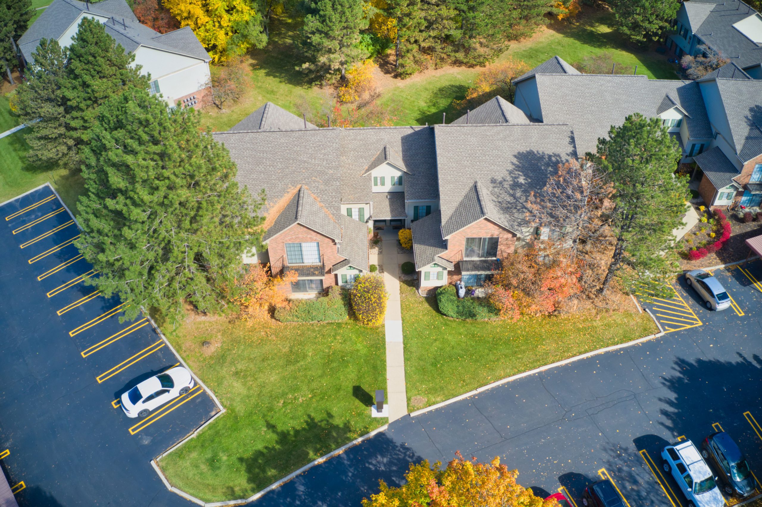 Aerial View of Plymouth Woods Apartments